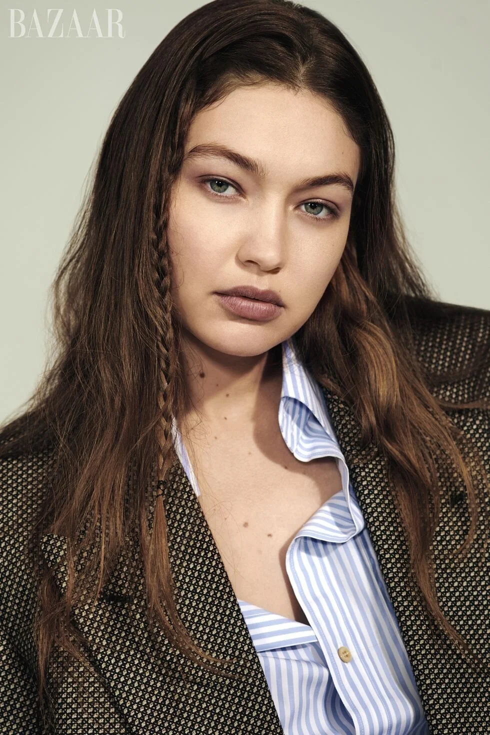 Gigi Hadid's Uber-Serious Fashion Mood for Harper's Bazaar US